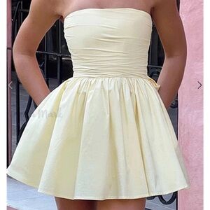 Strapless mini dress
